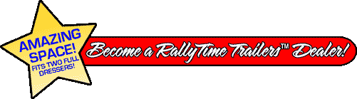 RallyTime Enclosed Motorcycle Trailers Banner Ad to Become a Dealer